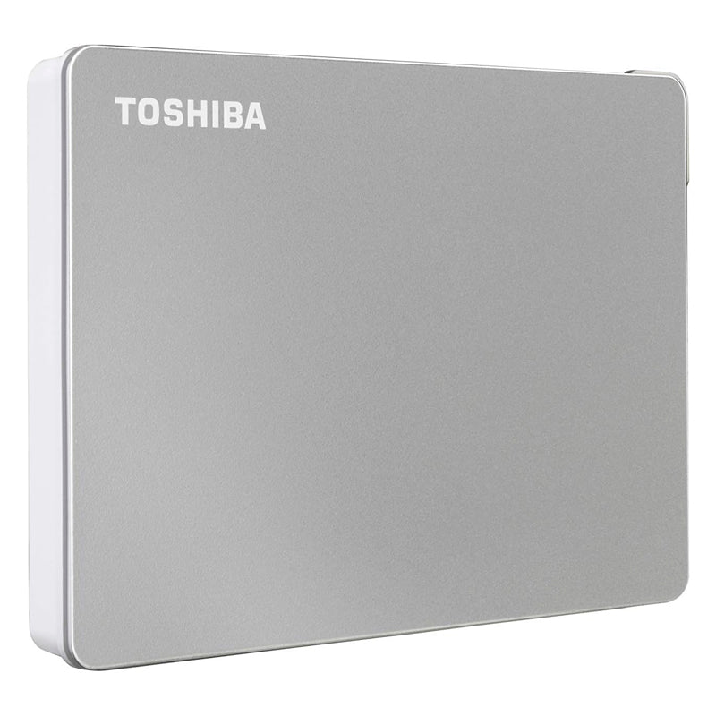 DISCO DURO EXTERNO TOSHIBA PORTÁTIL CANVIO FLEX, 2 TB, USB 3.0 / 2.0, COLOR: PLATA