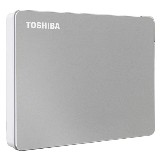 DISCO DURO EXTERNO TOSHIBA PORTÁTIL CANVIO FLEX, 2 TB, USB 3.0 / 2.0, COLOR: PLATA