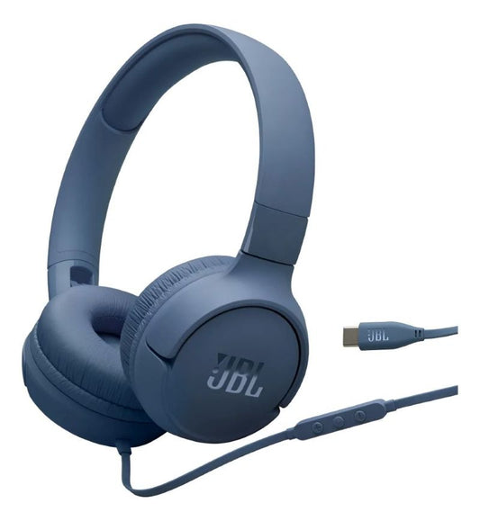 AURICULARES JBL TUNE 520C CON CABLE USB-C NON-TWS COLOR AZUL