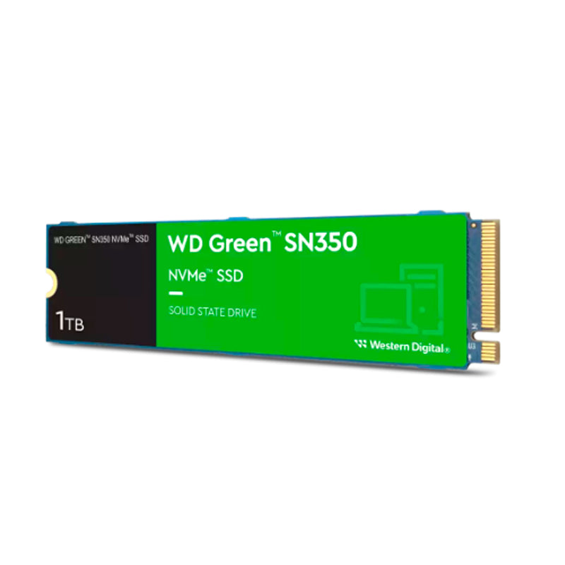 UNIDAD EN ESTADO SOLIDO WD GREEN SN350 NVME 1TB M.2 2280, PCIE GEN3 X4 NVME V1.3