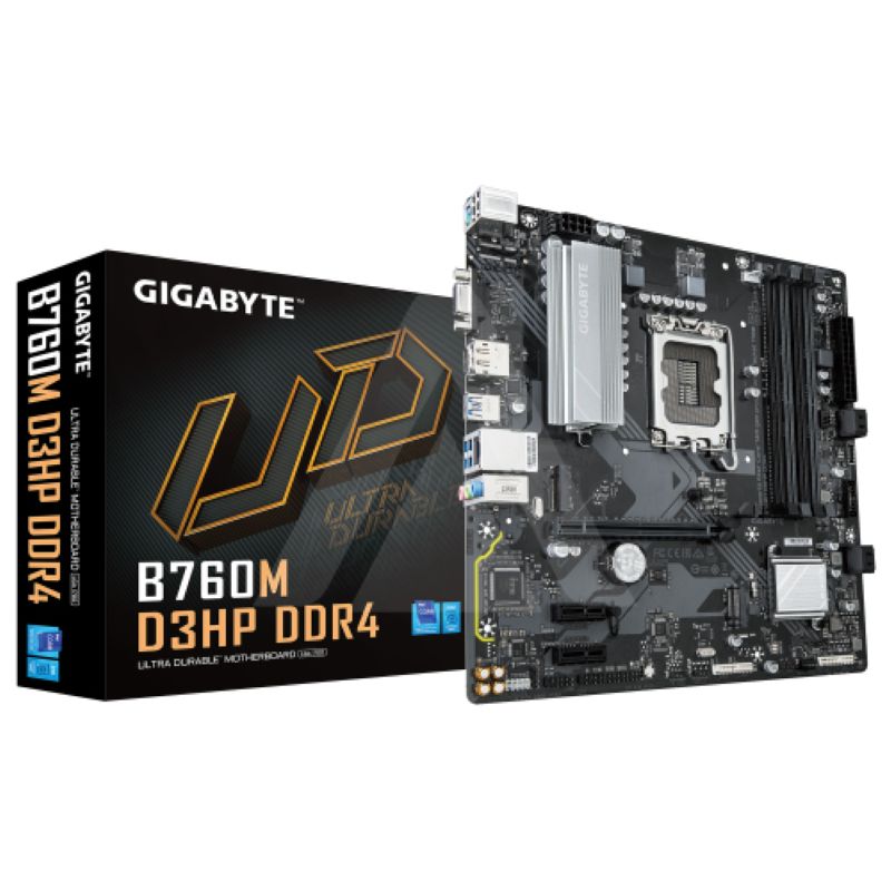 Placa Madre Gigabyte B760M-D3HP DDR4 LGA1700 Micro ATX PCIe 4.0 M.2 HDMI