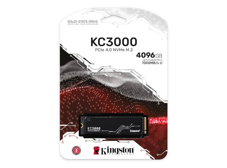 UNIDAD EN ESTADO SOLIDO KINGSTON KC3000, 4096GB, M.2 2280 PCIE GEN 4.0 NVME