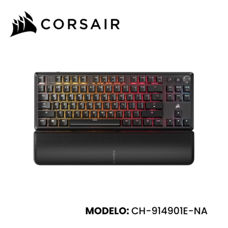 Teclado Gamer Corsair K70 CORE TKL Wireless RGB Mecánico MLX Red Negro