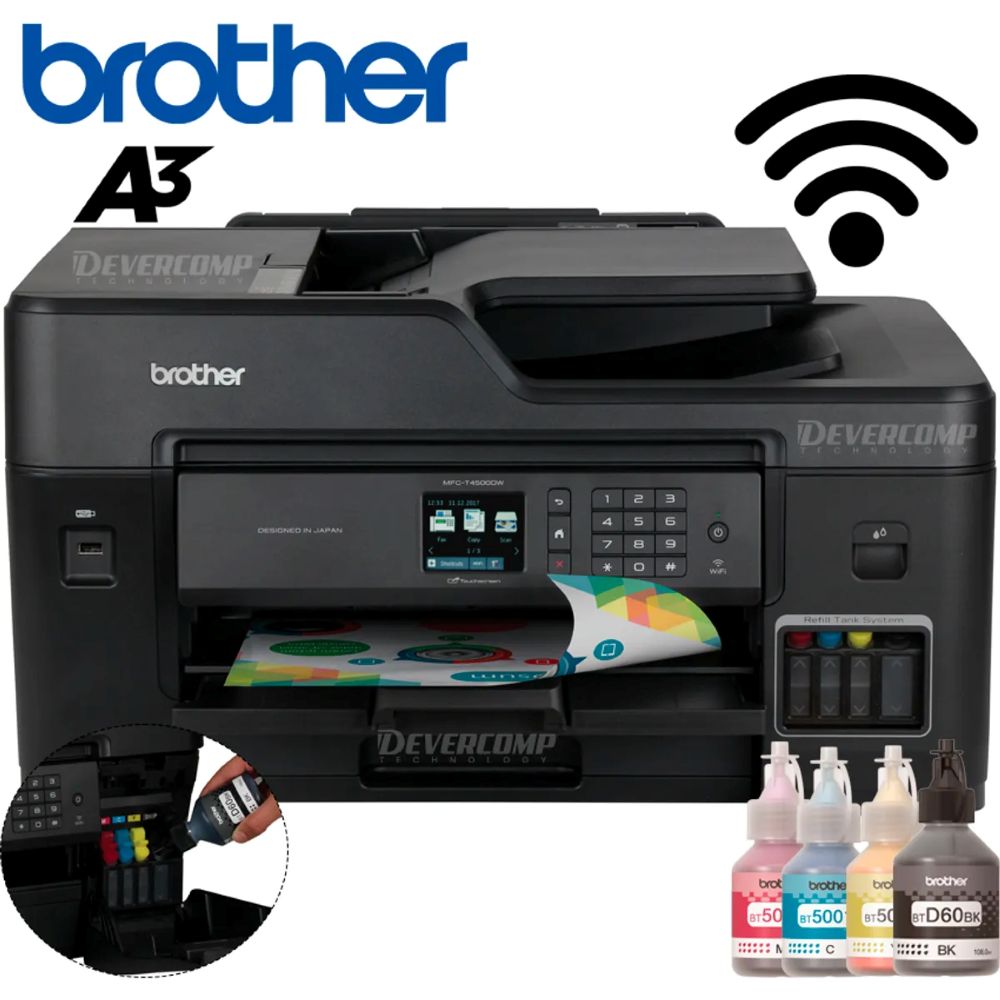IMPRESORA MULTIFUNCIONAL A3 BROTHER MFC-T4500DW WIFI