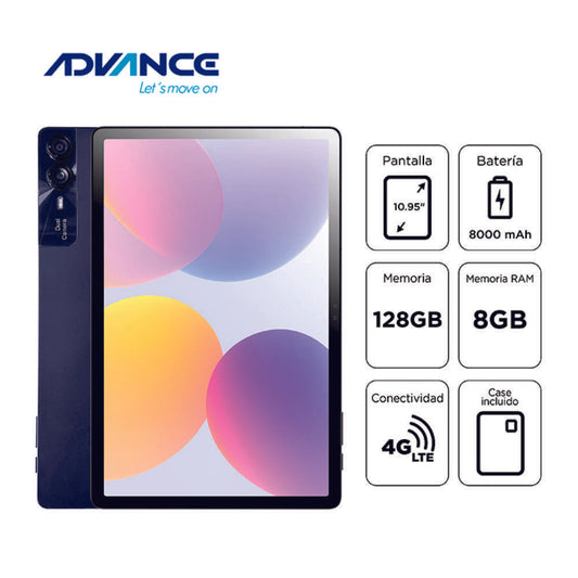 TABLET ADVANCE NOVAPAD NP6070, 10.95" IPS 1920*1200, 8GB RAM, 128GB, ANDROID 14 , 4G LTE
