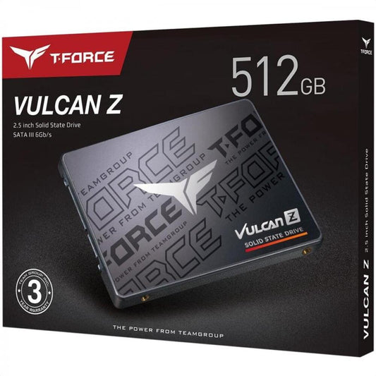 UNIDAD EN ESTADO SOLIDO T-FORCE VULCAN Z, 512GB, SATA 6GB/S, 2.5", NEGRO, DC +5V