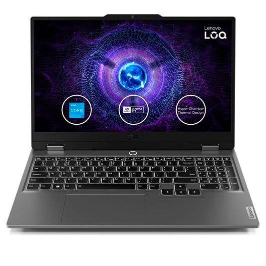 LAPTOP LENOVO LOQ 15IAX9 15.6" FHD IPS INTEL CORE I5-12450HX HASTA 4.4 GHZ 8GB DDR5 4800MHZ