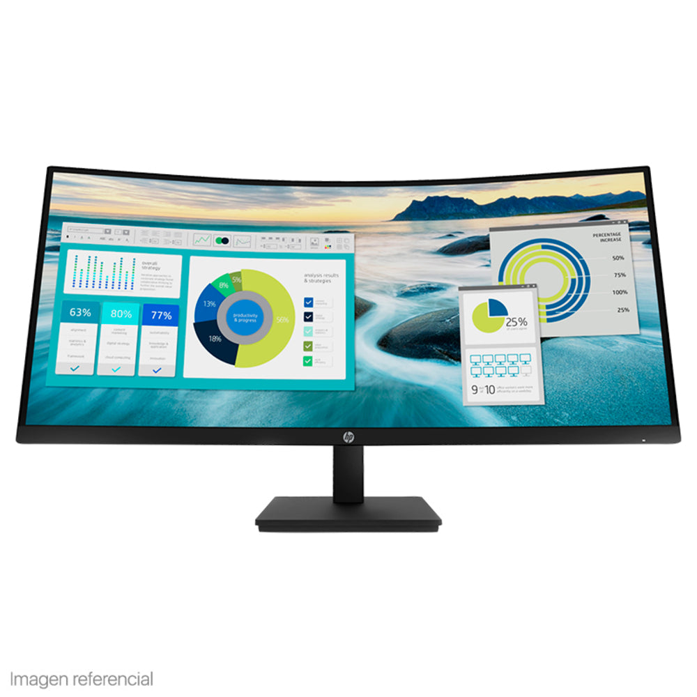 MONITOR HP P34HC G4 WQHD VA USB-C CURVO 34" HDMI / DP / USB-A, COLOR NEGRO.