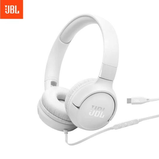 AURICULARES JBL TUNE 520C CON CABLE USB-C BLANCO