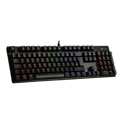 TECLADO MECÁNICO TEROS TE-4068G RETROILUMINADO RAINBOW USB ESPAÑOL NEGRO
