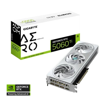 Tarjeta de Video Gigabyte RTX 5060 Ti AERO OC 8GB GDDR7 PCIe 5.0