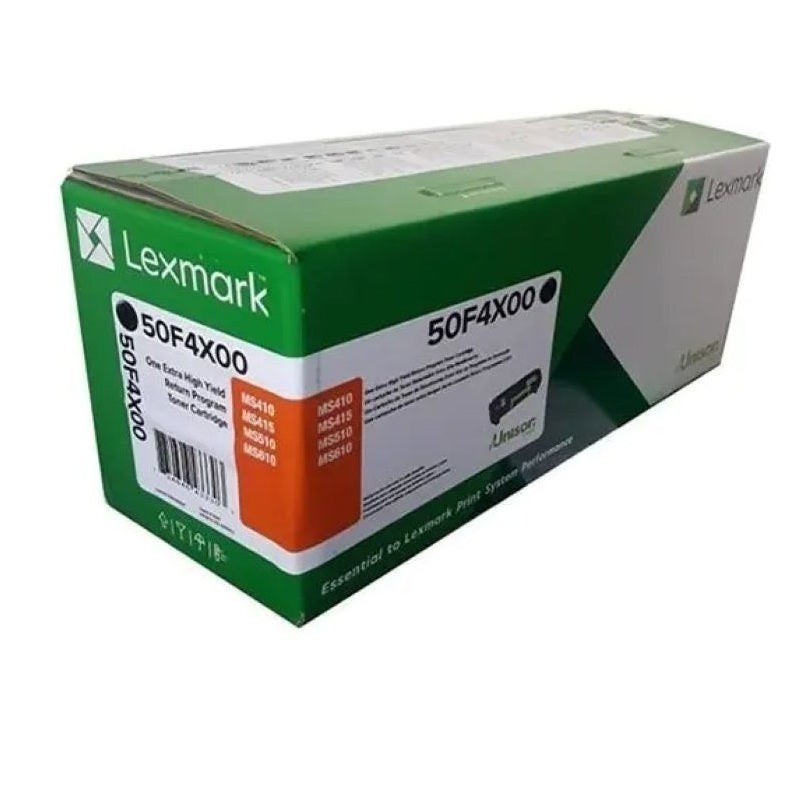 Tóner Lexmark 50F4X00 Negro 10,000 Páginas para MS415dn MS610de MS610dn MS410dn