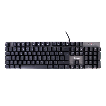 TECLADO GAMER TEROS TE-4074G RGB USB 2.0 COLOR NEGRO