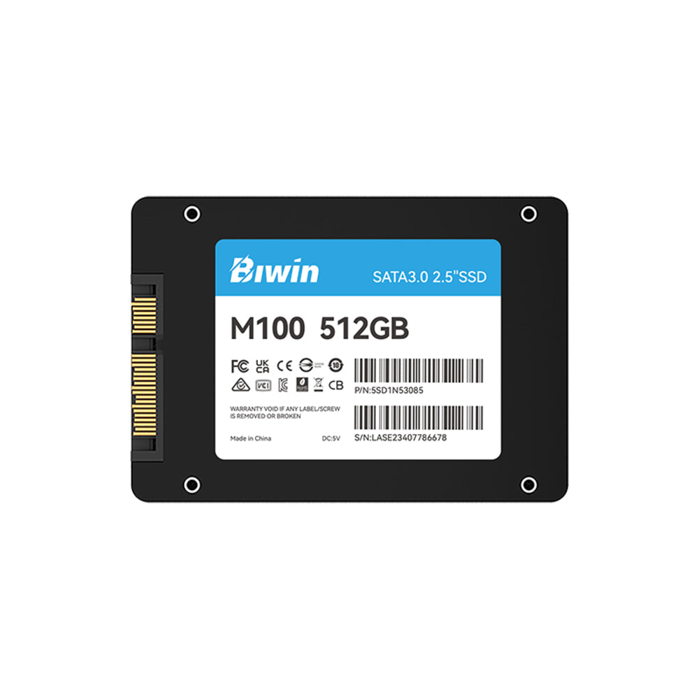 UNIDAD EN ESTADO SOLIDO BIWIN M100, 512GB, SATA 6GB/S, 2.5"
