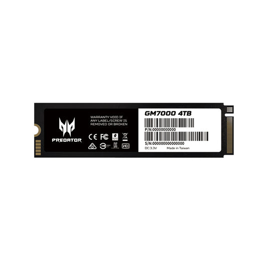 UNIDAD DE ESTADO SOLIDO SSD PREDATOR GM7000 1 TB PCIE GEN4 X 4, NVME 1.4, 7400 MB/S, 6400 MB/S