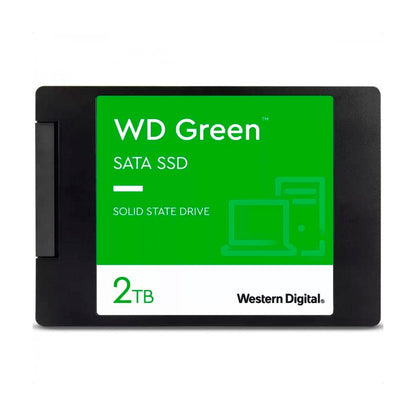 UNIDAD EN ESTADO SOLIDO WESTERN DIGITAL GREEN, WDS200T2G0A, 2TB, SATA 6GB/S, 2.5", 7MM.