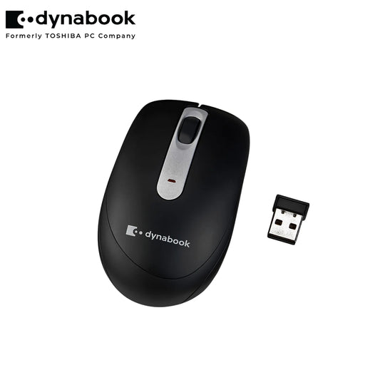Mouse Dynabook W90 inalámbrico, óptico, 1000 DPI, diseño ergonómico, color negro