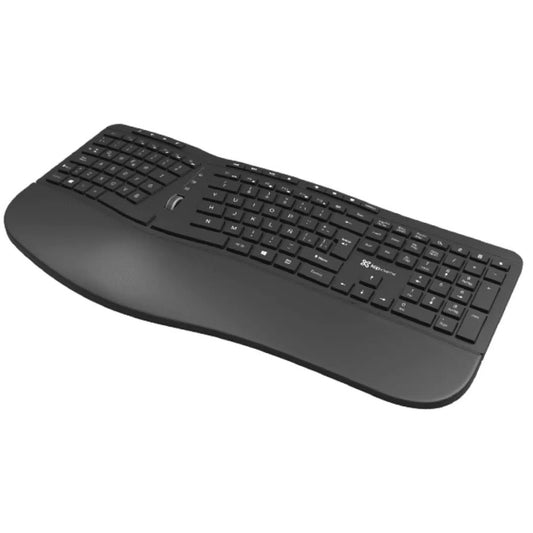 TECLADO INALÁMBRICO KLIP XTREME KBK-530S ESPAÑOL ERGONÓMICO 2.4GHZ NEGRO