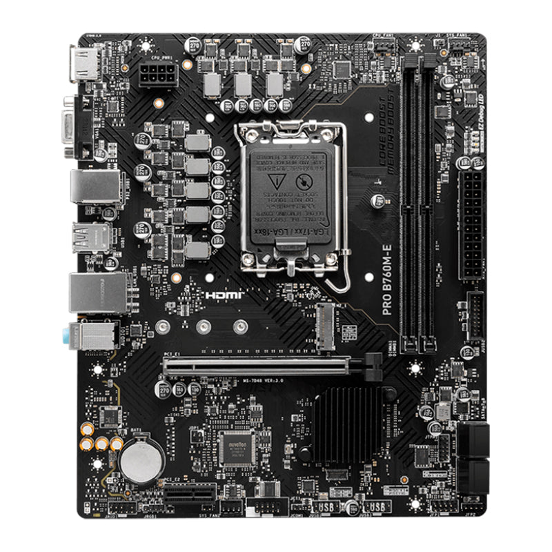 Motherboard MSI PRO B760M-E DDR4 LGA1700 mATX Intel B760 HDMI VGA