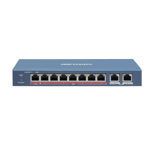 Switch Hikvision DS-3E0310HP-E 8 Puertos Gigabit PoE 10/100/1000 No Gestionado