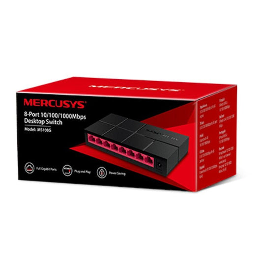Switch Mercusys MS108G 8 Puertos Gigabit 10/100/1000 No Gestionado