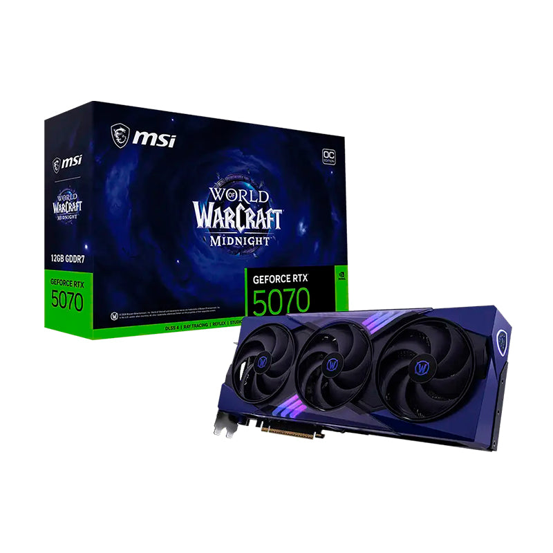 Tarjeta de Video MSI RTX 5070 WOW Midnight Void OC 12GB GDDR7 Edición Especial