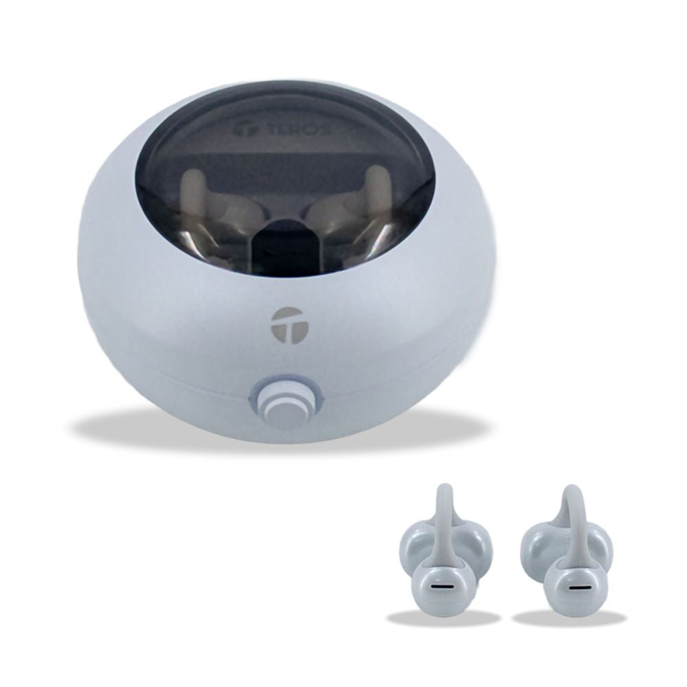 Audífonos Teros TE-80712W Bluetooth TWS Inalámbricos Blanco Titanium | USB-C