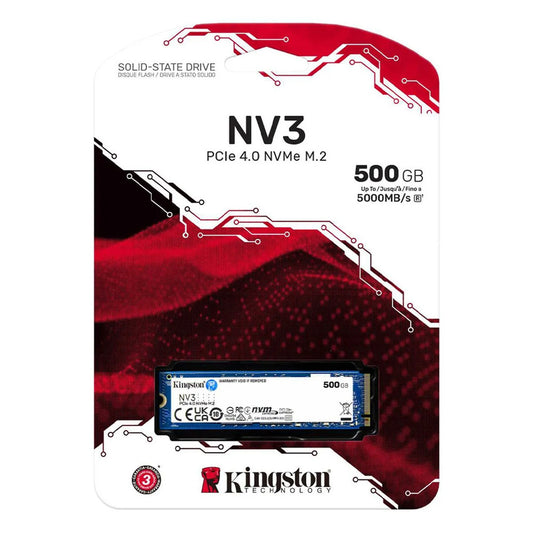 UNIDAD EN ESTADO SOLIDO KINGSTON 500GB NV3 PCIE 4.0 NVME M.2 SSD