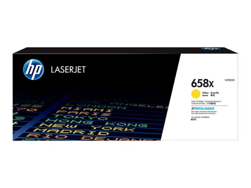 Tóner HP 658X Amarillo Original Gran Capacidad W2002X para Color LaserJet Enterprise M751dn M751n