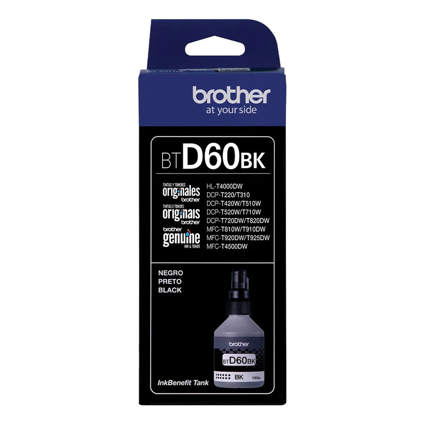 TINTA BROTHER BTD-60BK NEGRO PARA DCP-T310