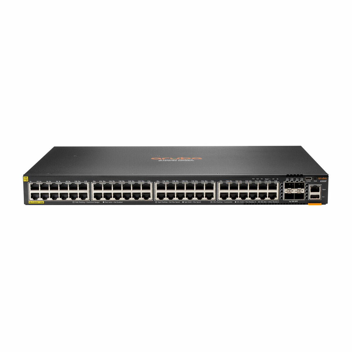 Switch HPE Aruba Networking CX 6200F JL726B 48 Puertos Gigabit 4 SFP+ Administrable