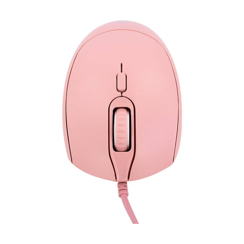 MOUSE ÓPTICO TEROS TE-1226S DPI AJUSTABLE COLOR ROSADO
