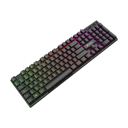 TECLADO GAMER TEROS TE-4072G RGB USB COLOR NEGRO