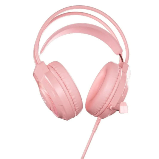 Headset Xtech XTH-564 Alámbrico 3.5mm + USB Color Rosado para PC y Consola