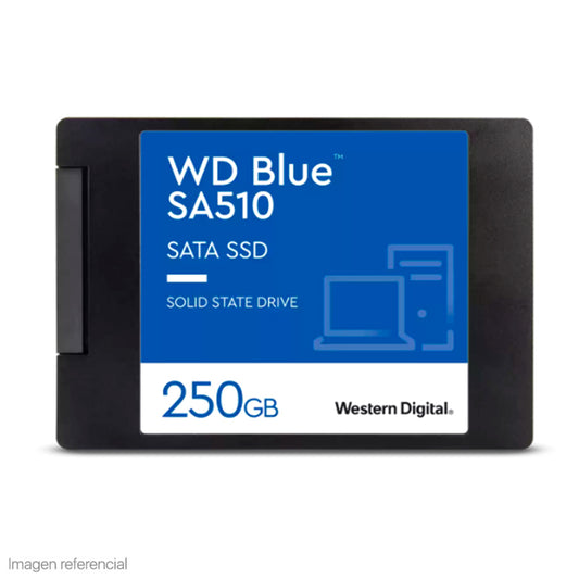 UNIDAD EN ESTADO SOLIDO WESTERN DIGITAL BLUE SA510, 250GB, SATA 6GB/S, 2.5", 7MM.