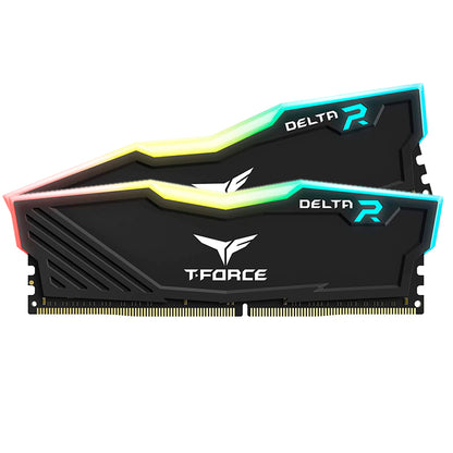 MEMORIA RAM TEAMGROUP T-FORCE DELTA RGB DDR4 16GB (2X8GB) 3600MHZ NEGRO