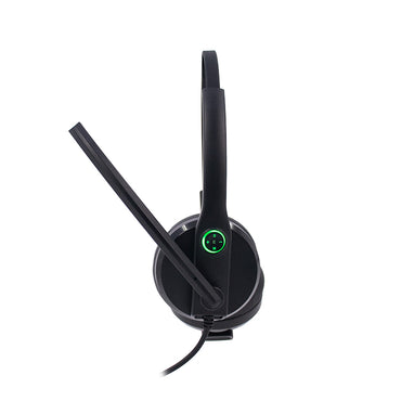 Audífono Teros TE-8039C USB con Micrófono Negro | Control en Cable