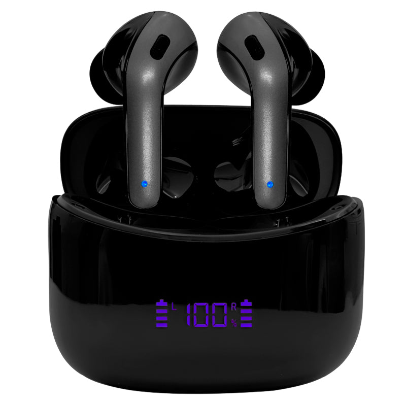 Audífonos Teros TE-8074N Bluetooth TWS Inalámbricos Negro | IPX5 Touch