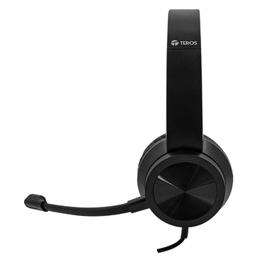 AUDÍFONO TEROS TE-8037N HEADSET ESTÉREO NEGRO
