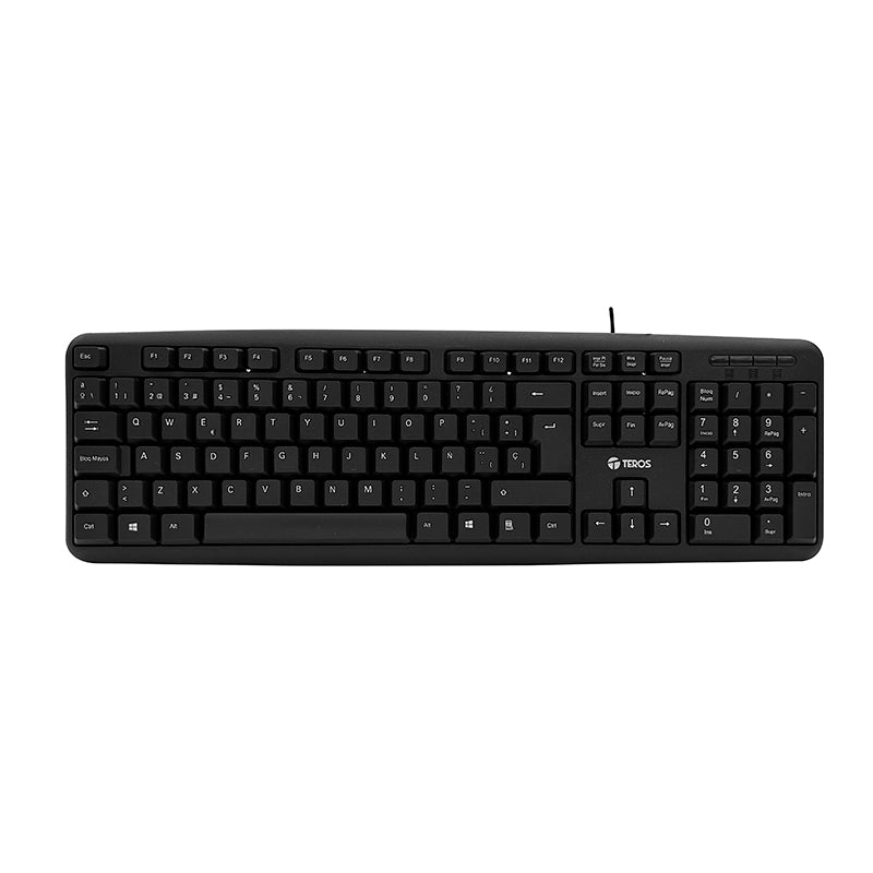 KIT TECLADO Y MOUSE TEROS TE-4062N USB ESPAÑOL COLOR NEGRO