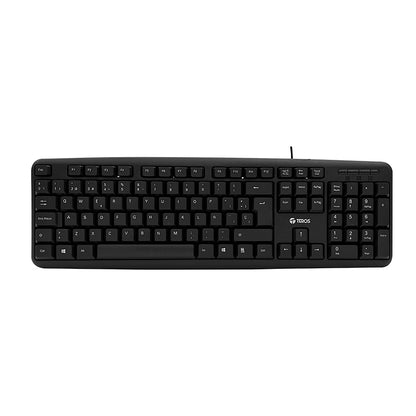KIT TECLADO Y MOUSE TEROS TE-4062N USB ESPAÑOL COLOR NEGRO