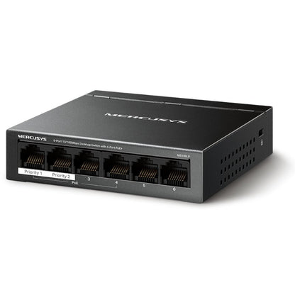 Switch Mercusys 6 Puertos 10/100 Mbps Fast Ethernet Compacto