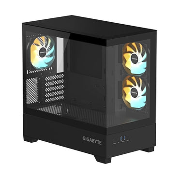 CASE GIGABYTE C201 PANORAMIC VIDRIO TEMPLADO NEGRO GAMING