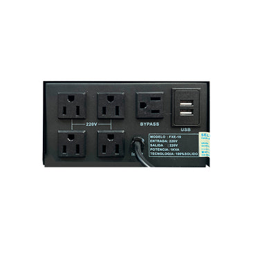 ESTABILIZADOR ELISE FASE FXE-10 1KVA 220V 4 TOMAS