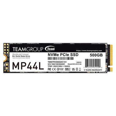 UNIDAD DE ESTADO SOLIDO TEAMGROUP MP44L 500GB, M.2, PCI-E 4.0 X4 CON NVME 1.4