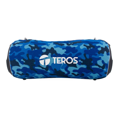Parlante Bluetooth Teros TE-6046BM Camuflado Azul 40W Portátil Bluetooth 5.3 USB