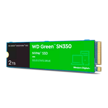 UNIDAD EN ESTADO SOLIDO WESTERN DIGITAL GREEN SN350 NVME 2TB M.2 2280, PCIE GEN3 X4