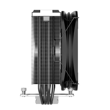 FAN-COOLER PARA CPU PCCOOLER K4 BK CHALLENGER, 130MM, 240W, 4-PIN PWM, 12VDC, COLOR NEGRO