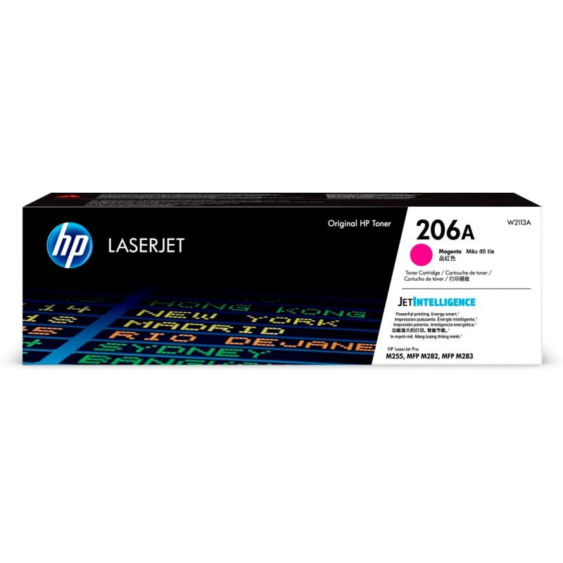 Tóner HP 206A Magenta Original W2113A para Color LaserJet Pro M255 M282 M283