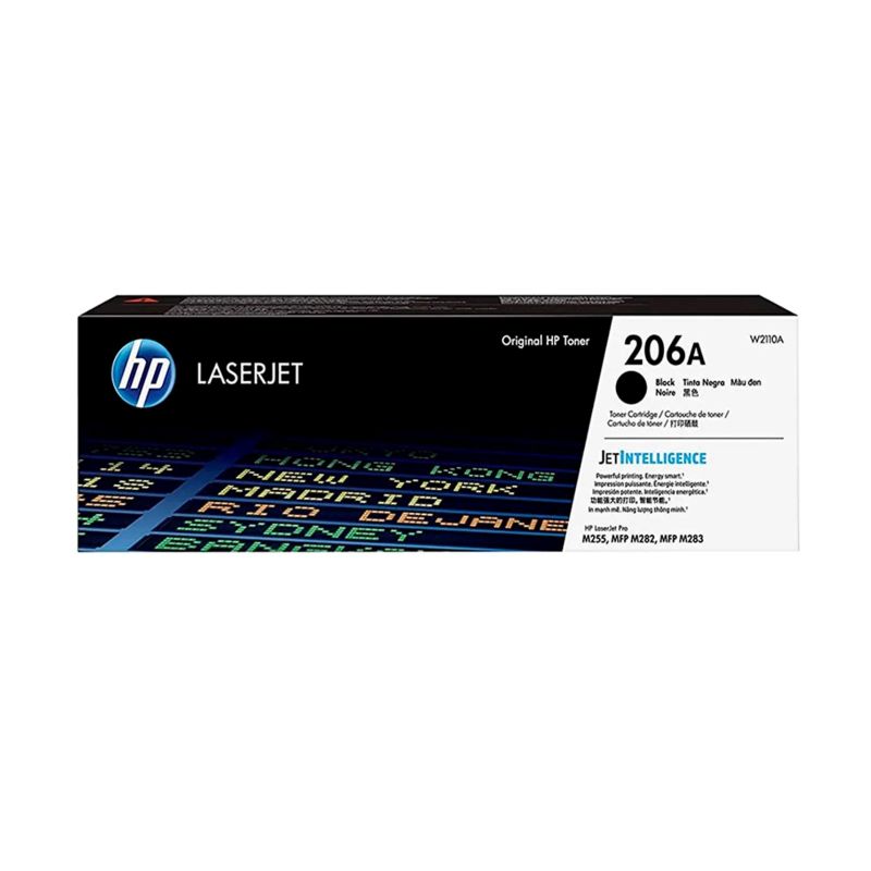 Tóner HP 206A Negro Original W2110A para Color LaserJet Pro M255 M282 M283